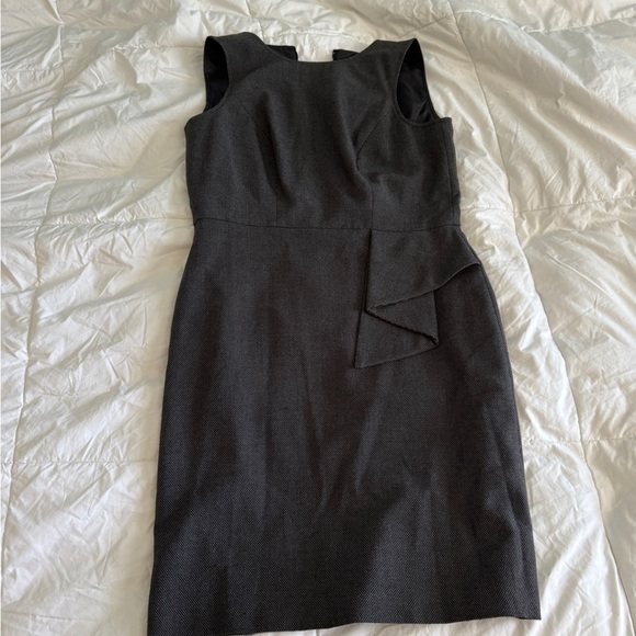 Ann Taylor LOFT Petite Sleeveless Gray Sheath Dress Size 0P - Picture 1 of 14